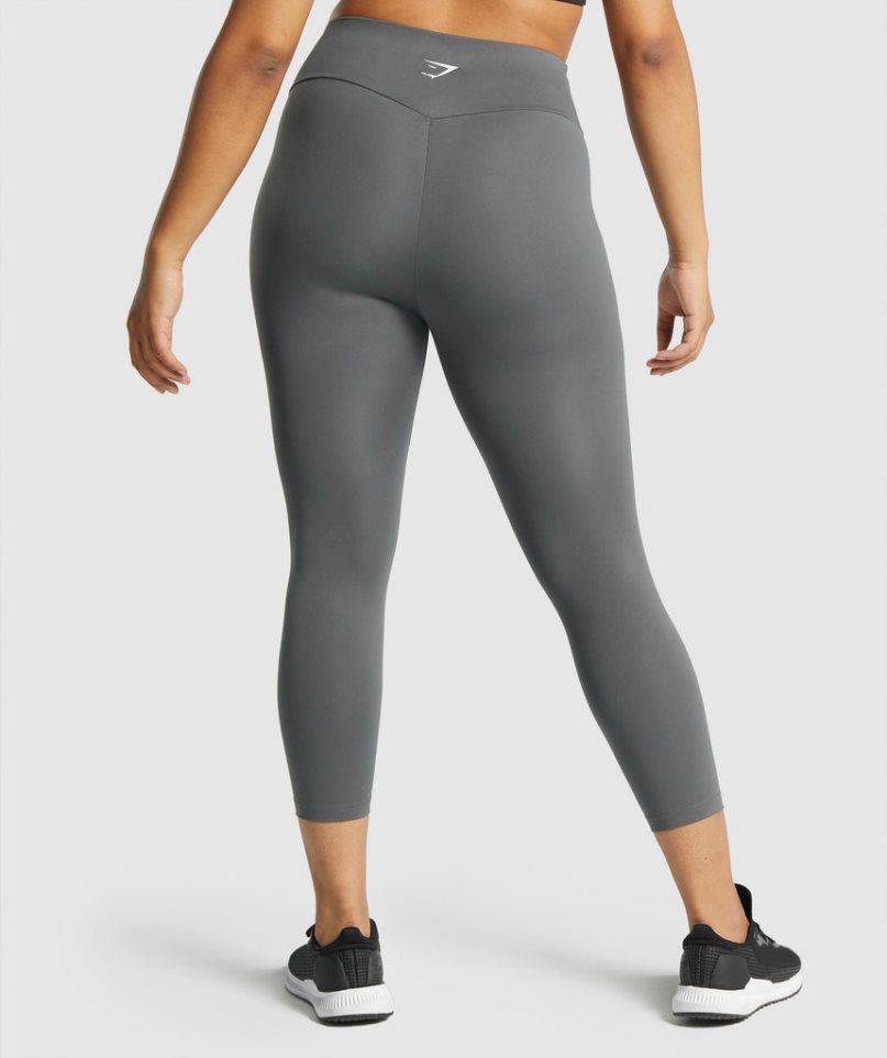 Legginsy Gymshark Treningowe 7/8 Damskie Szare | PL 691VGU